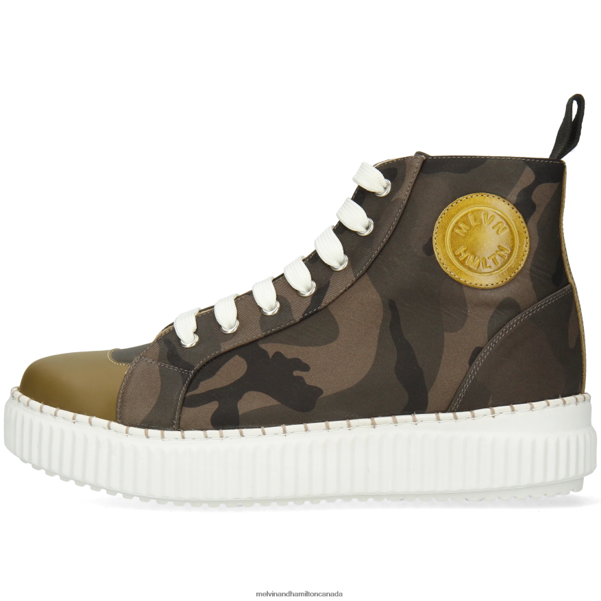 Women Melvin & Hamilton Khaki Nuri 3 Sneakers P4V68P1840